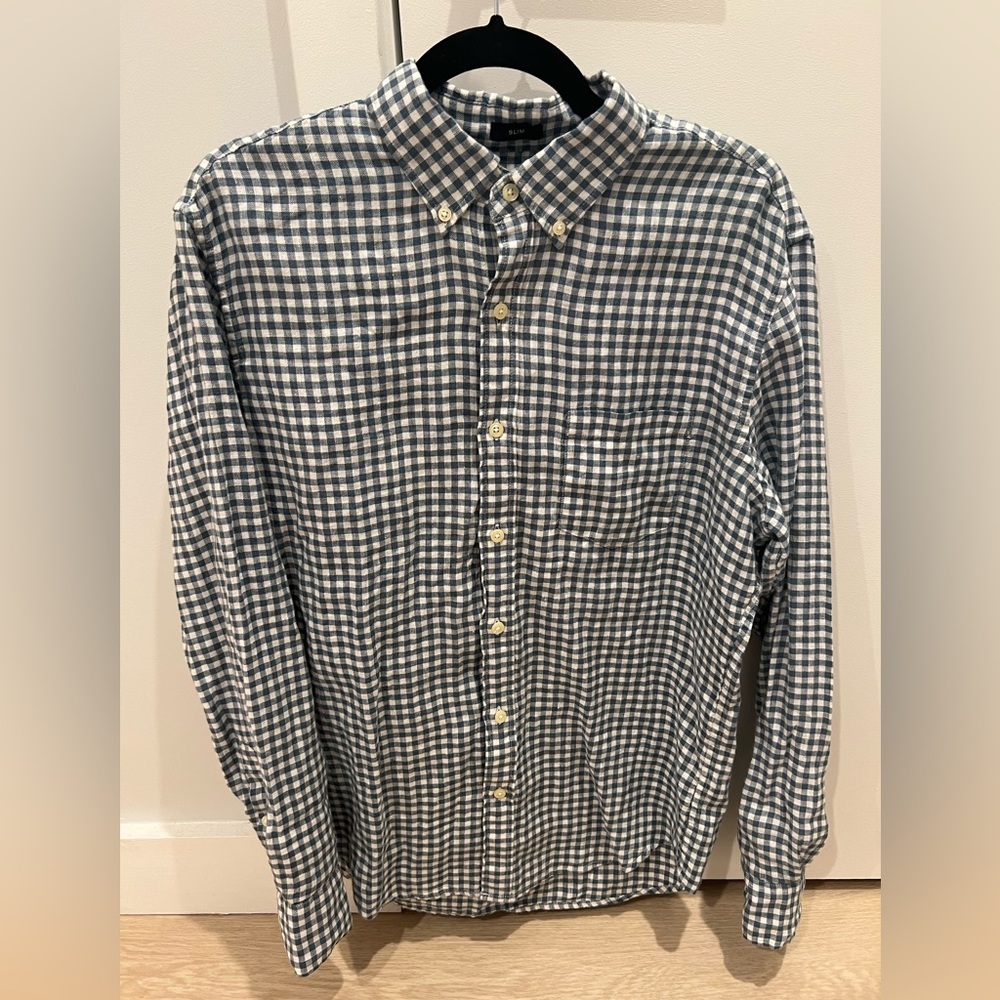 New J.Crew gingham button down